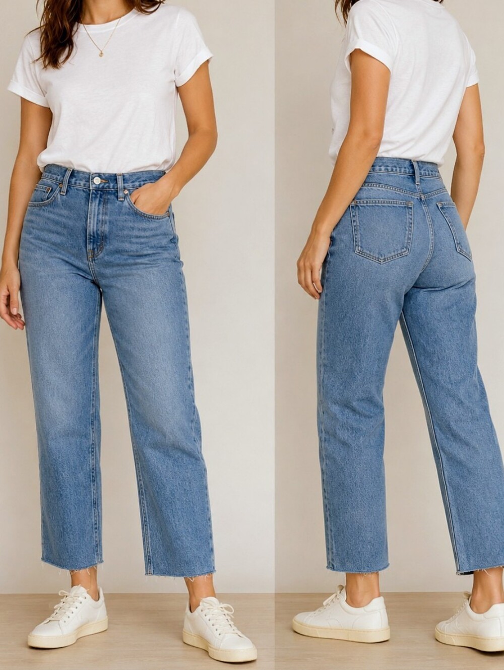 Madewell The Perfect Vintage Jean Size 33 High Rise Straight Leg Raw Hem